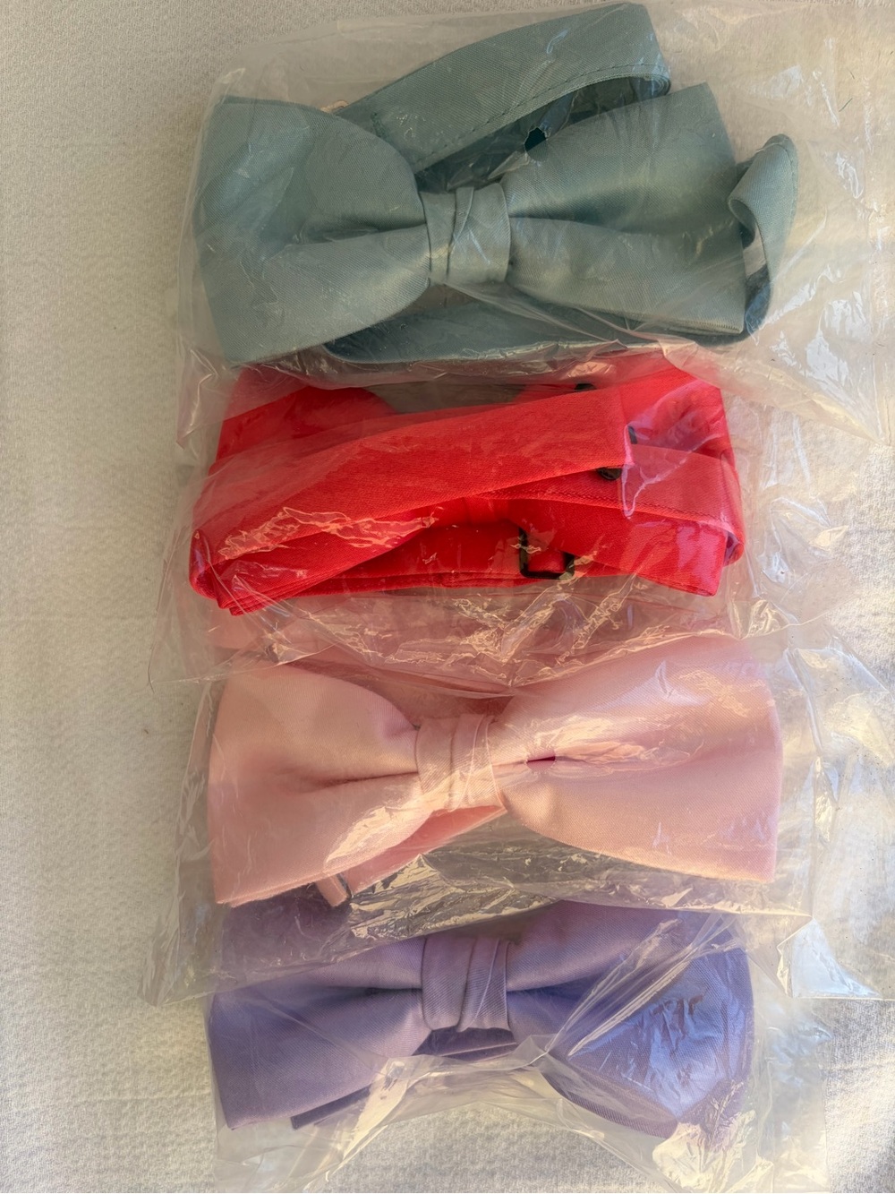 NWOT Bundle of 4 After Six assorted pre made bow tie set. Combo 32